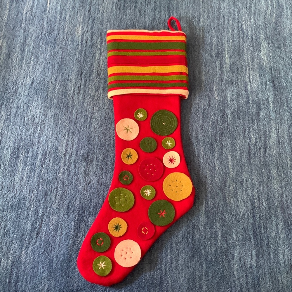 Wool felt stocking.